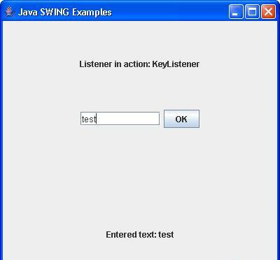 SWING KeyListener